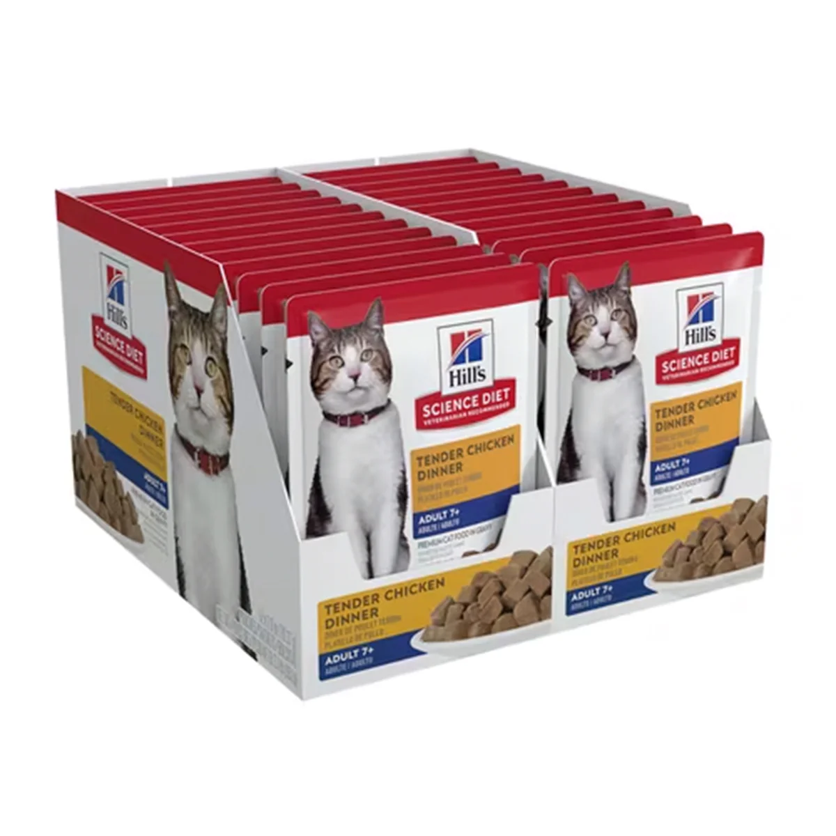 Hill's Science Diet Adult 7+ alimento húmedo en pouch para gato senior, platillo de pollo 79g Caja con 24 pz - Imagen 2