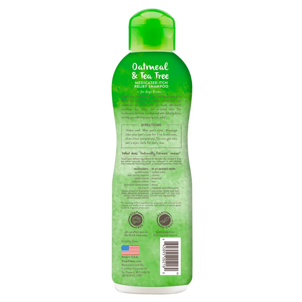 Tropiclean Shampoo Té & Avena 592Ml - Imagen 2