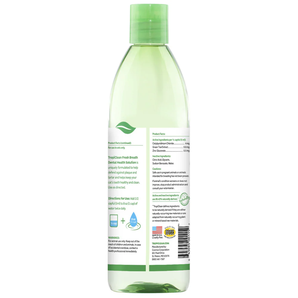 Tropiclean Fresh Aditivo Control de Sarro Gato 473Ml - Imagen 2