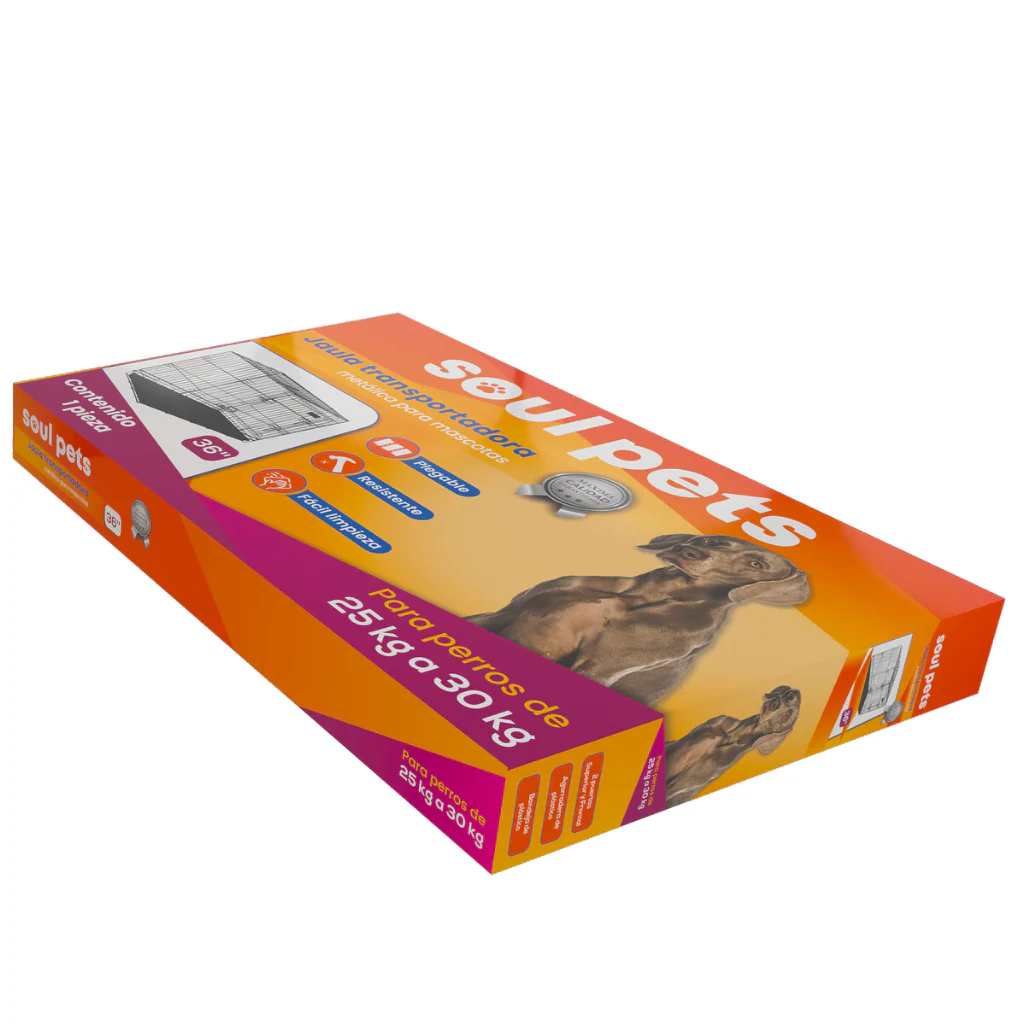 Jaula Transportadora de 36 Pulgadas para Perros de 25 a 30 Kg - Soul Pets - Imagen 3