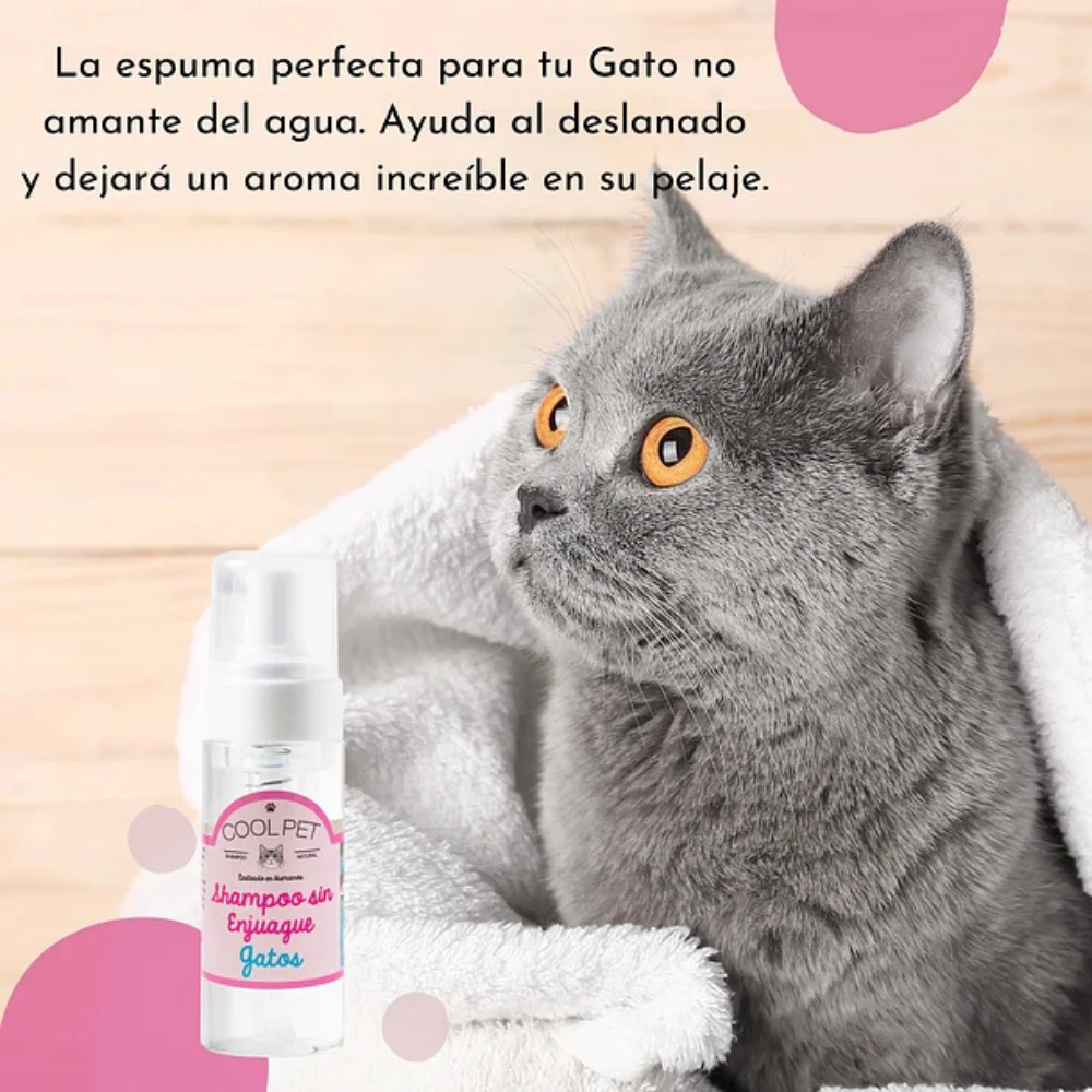 Coolpet Shampoo Sin Enjuague Gatos - Imagen 2