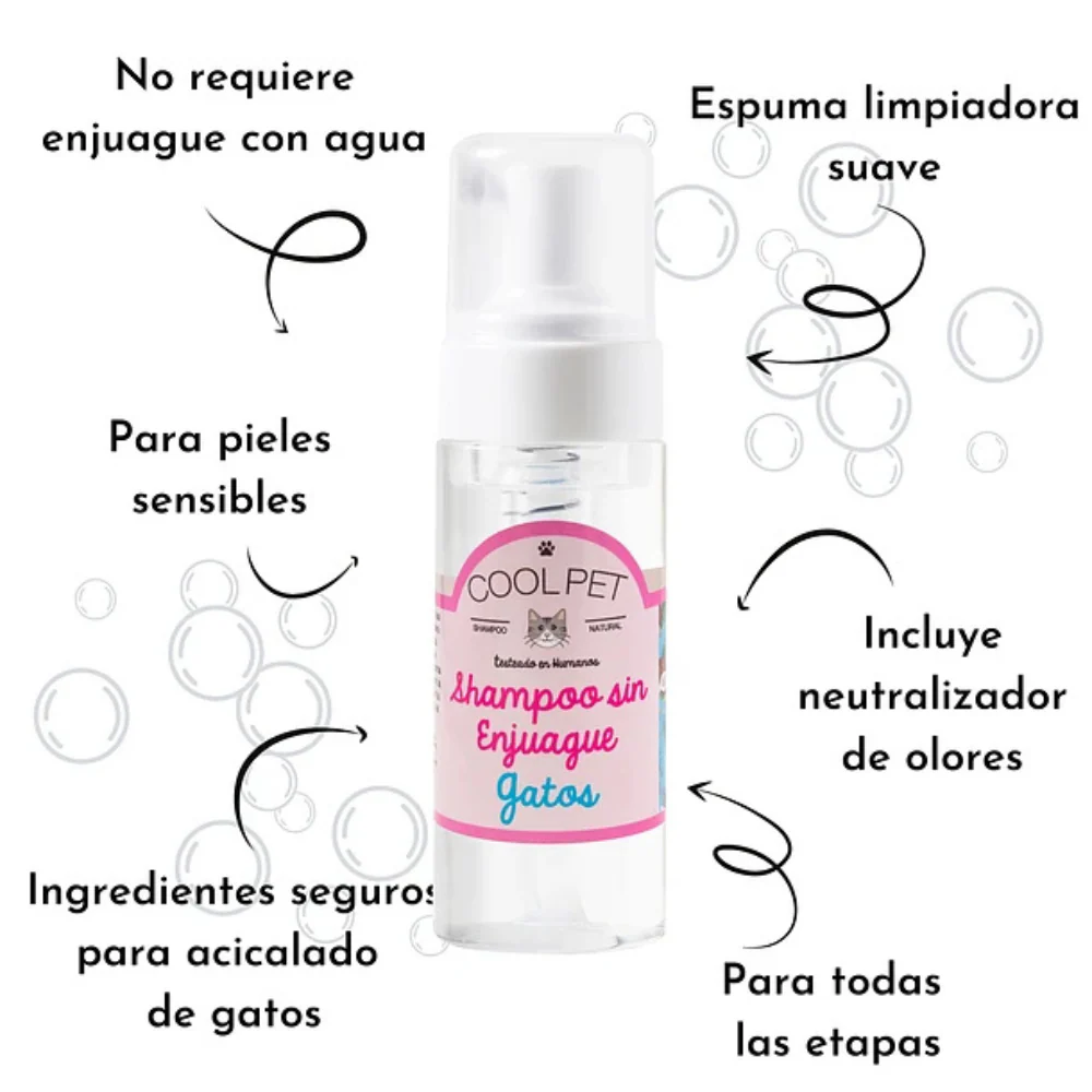Coolpet Shampoo Sin Enjuague Gatos - Imagen 3