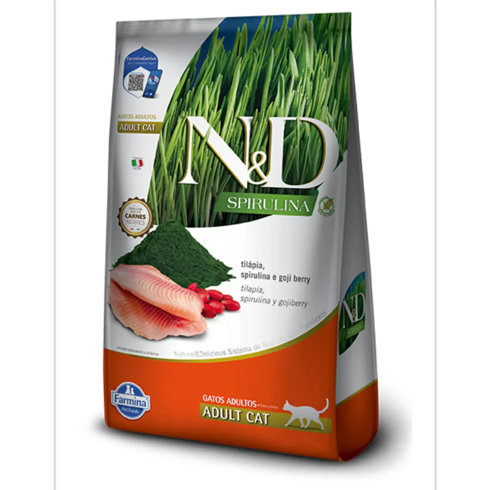 N&D Espirulina Gato Adulto Tilapia 7Kg