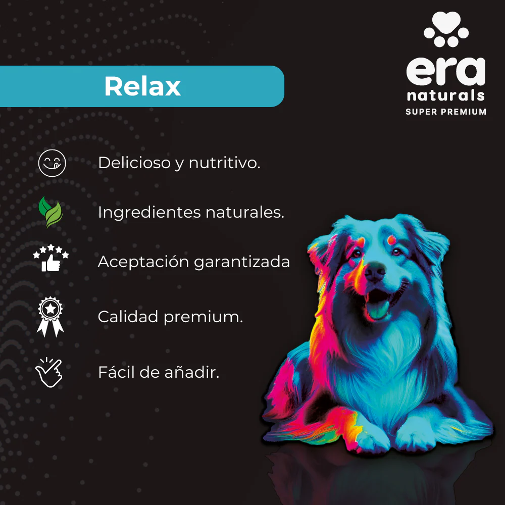 Suplemento para Perros Era Naturals Tranquilizante - Relax Calming Powder 300 Gr - Imagen 3