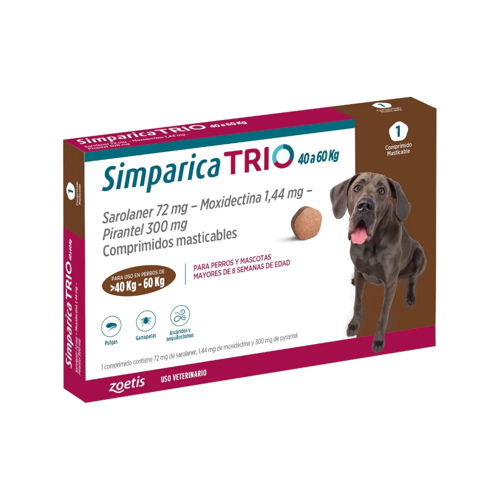 Simparica Trio 40 - 60kg 1 Comprimido
