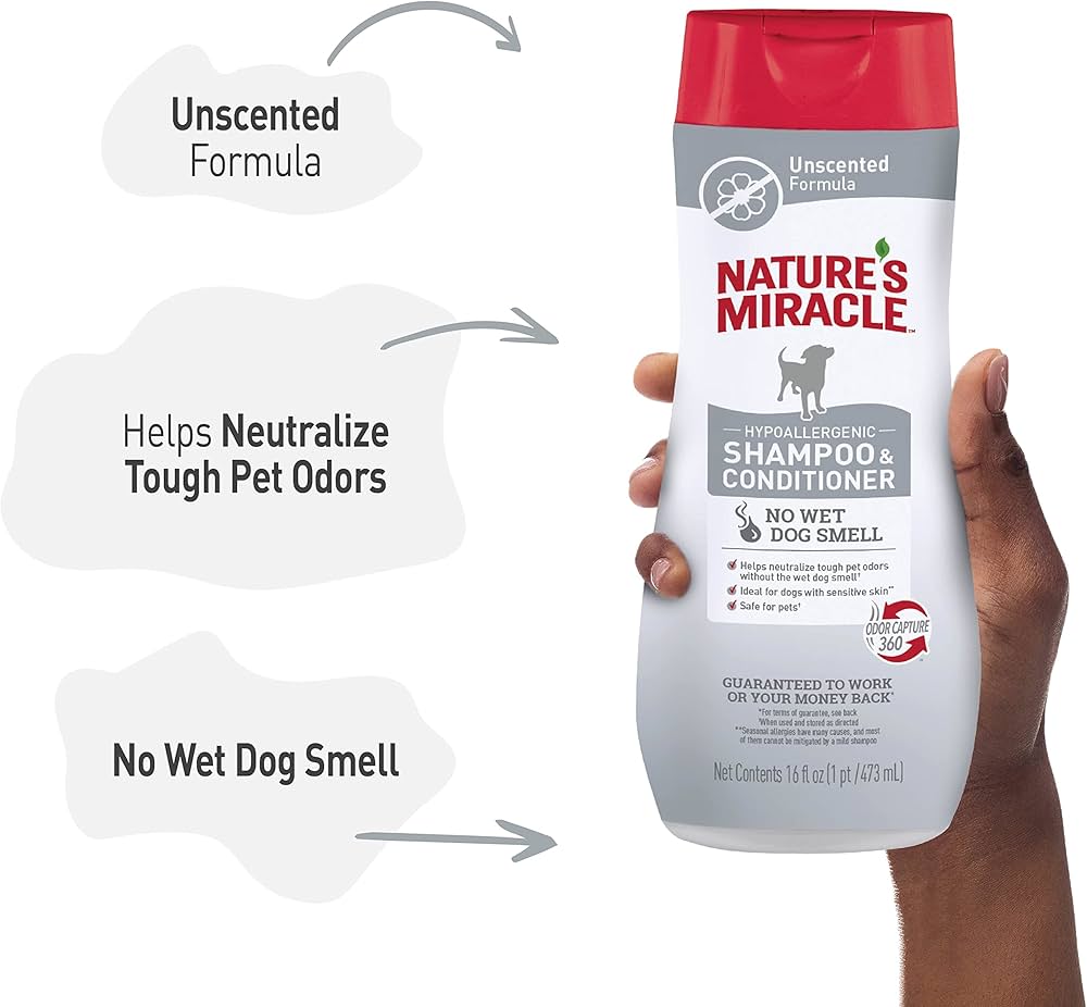 Nature´s Miracle Shampoo y Acondicionador Hipoalergénico para Perros 473 ml - Imagen 2