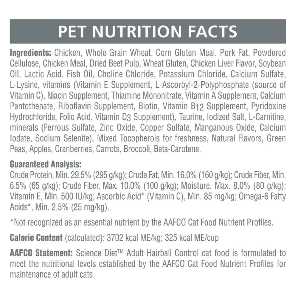 Hills Science Diet Hairball Control Alimento Gatos Adulto Control Bolas Pelo Coquetas - Imagen 5