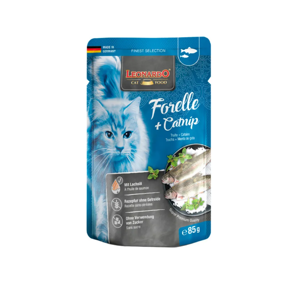 Leonardo Sobres Trucha y Catnip 85gr