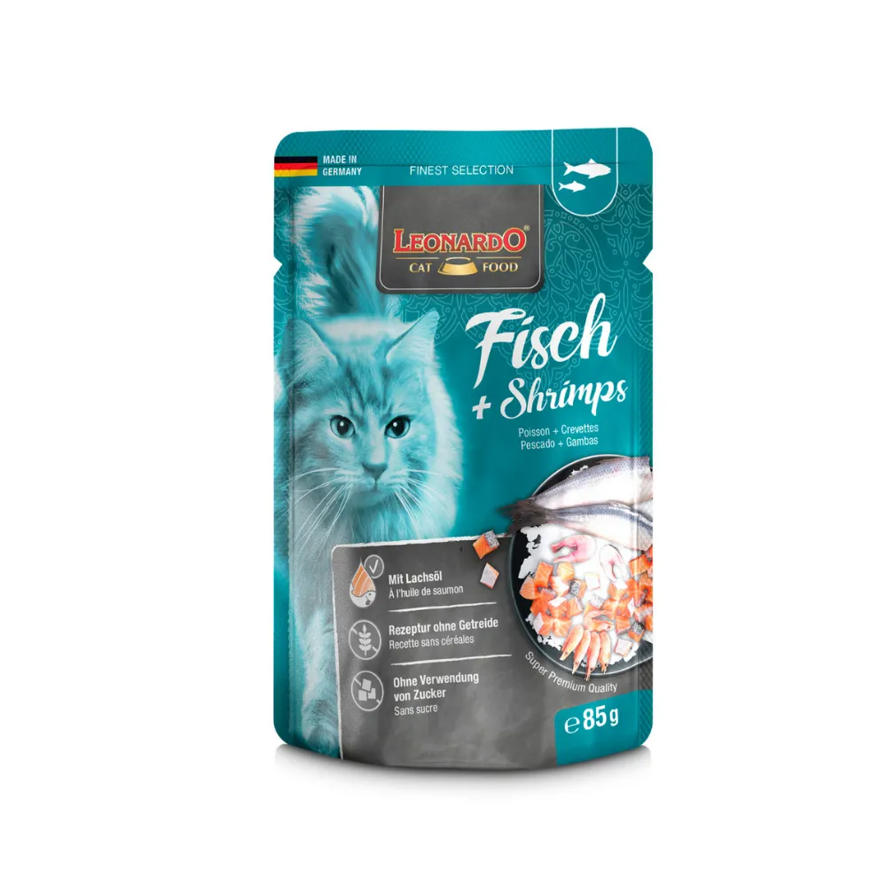 Leonardo Sobres Pescado y Camarones 85gr