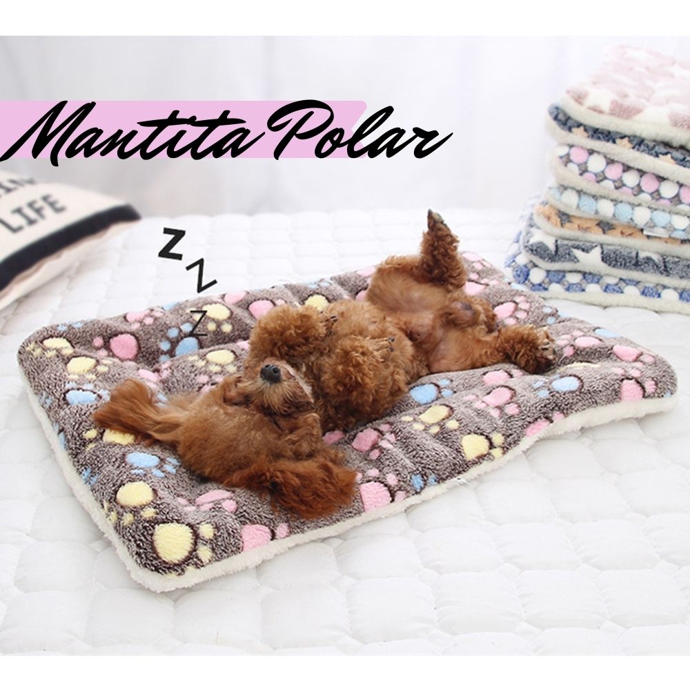 MANTA POLAR PUNTOS AZULES - Imagen 2