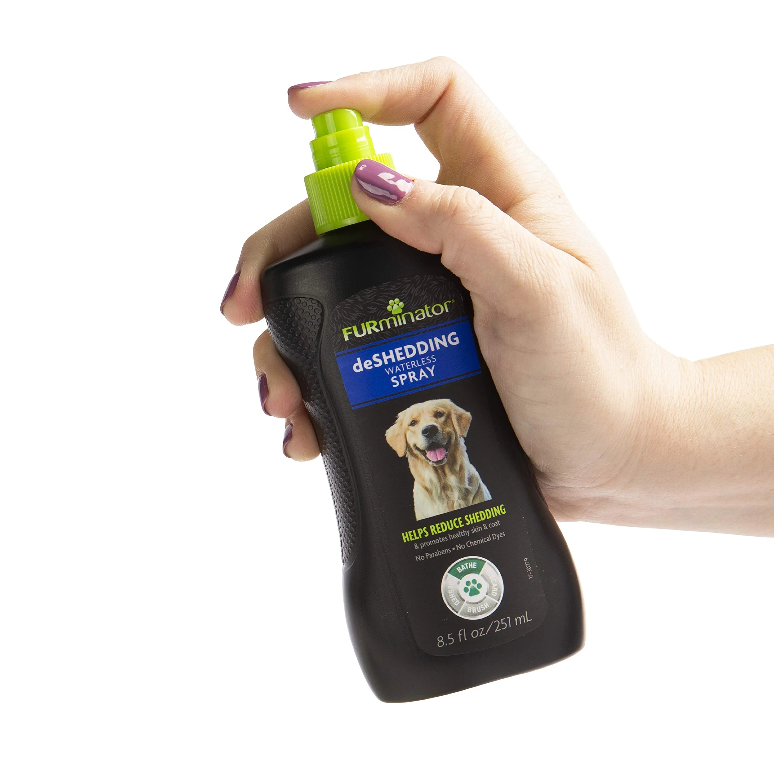 Furminator Kit de Cepillo Mediano para Perro de Pelo Largo Y Spray Hidratante 215ml - Imagen 2