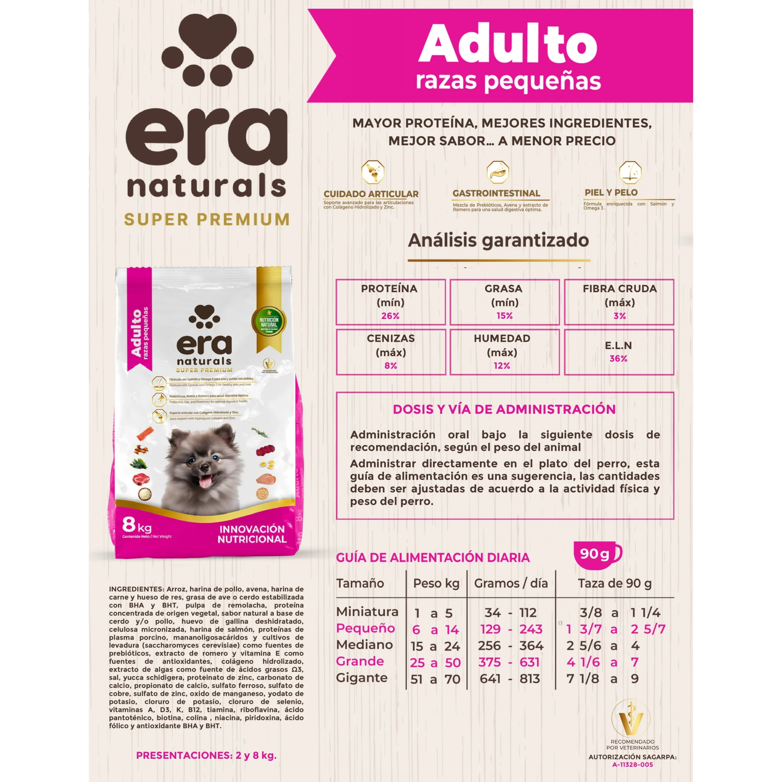 Era Naturals Adulto Raza Pequeña Alimento Super Premium - Imagen 8