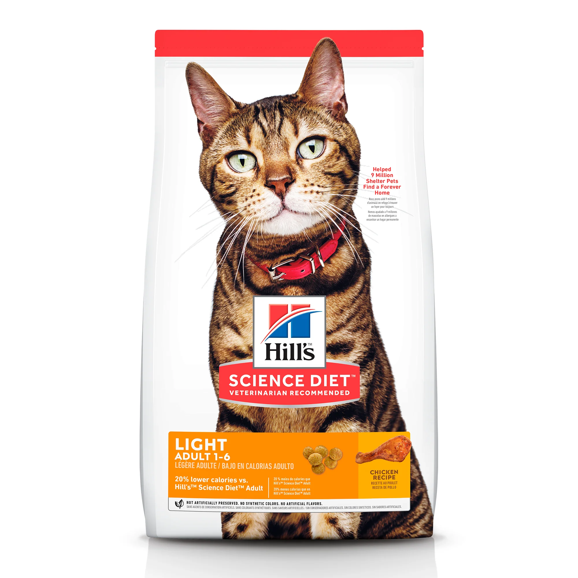 Hills Science Diet Adult Light Alimento para Gatos Adulto Bajo en Calorías Croqueta