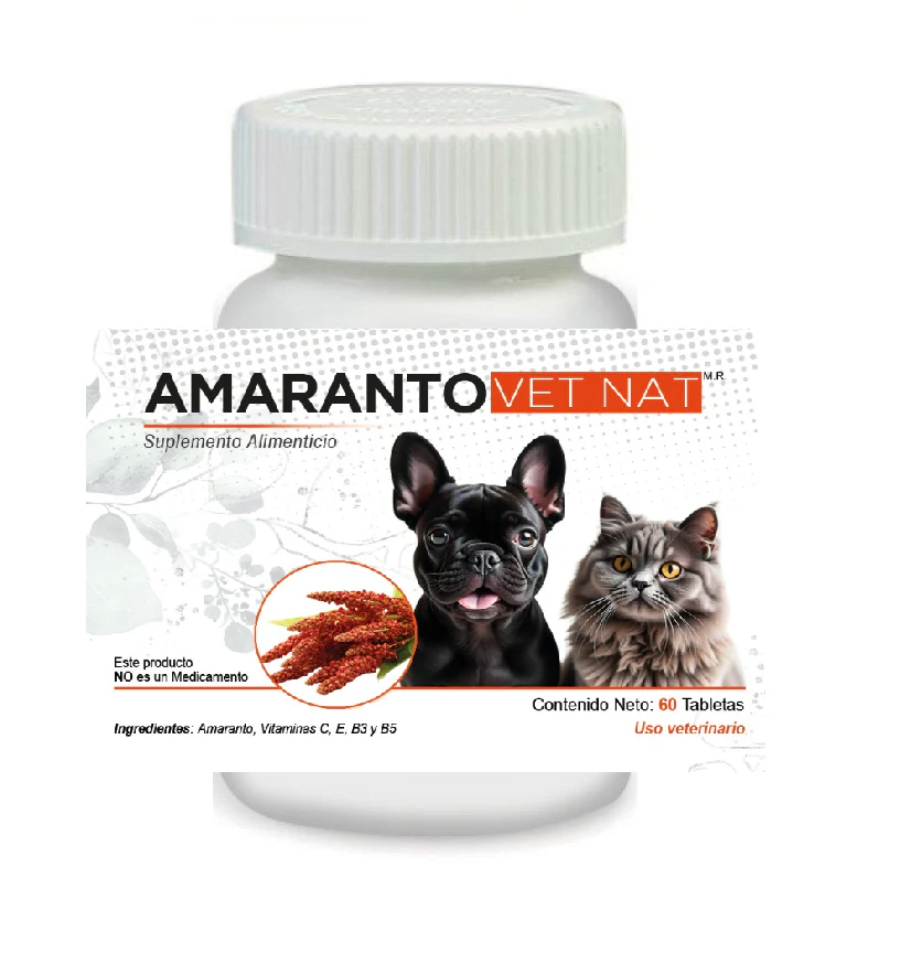 Amaranto VetNat 60 Tabletas (Lactobacilos ) antes Lacto VetNat