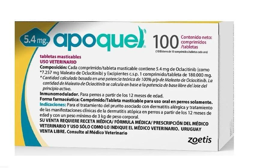 Apoquel Masticable 5.4 mg 100 tabletas ( Oclacitinib )