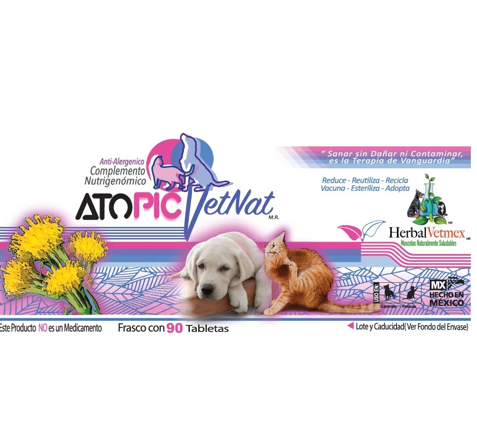 Atopic Tabs VetNat 90 Tabletas ( Alergias ) AtopicVetNat - Imagen 2