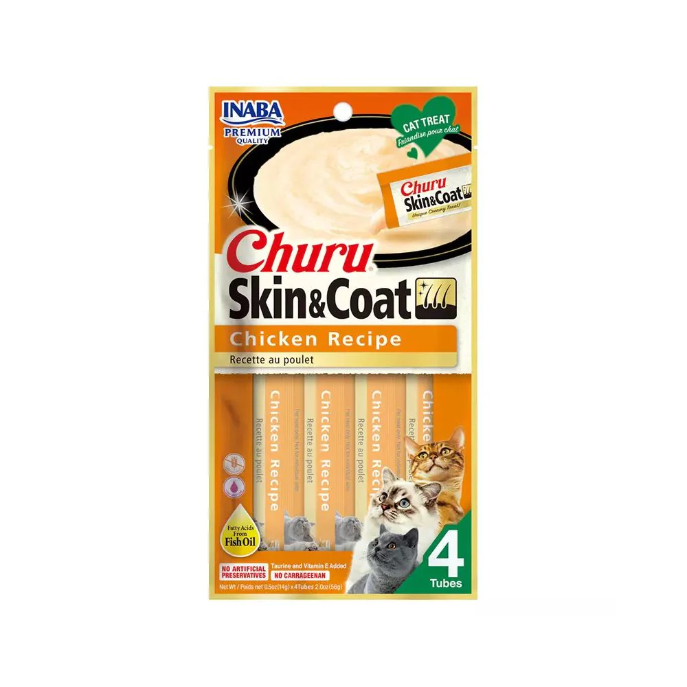 Churu Gato Skin & Coat Chicken 4 unidades