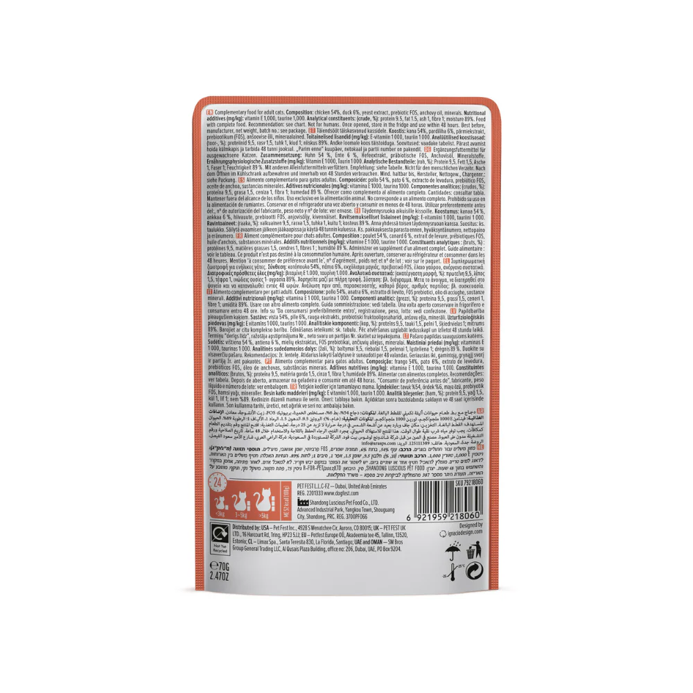 Cat Fest Filete de Pollo con Pato en Gelatina - Imagen 2