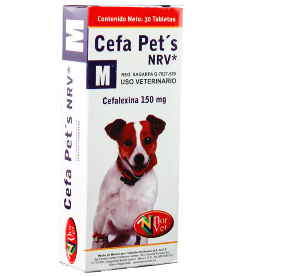 Cefa Pets NRV M 30 Tabletas ( Cefalexina 150 mg )
