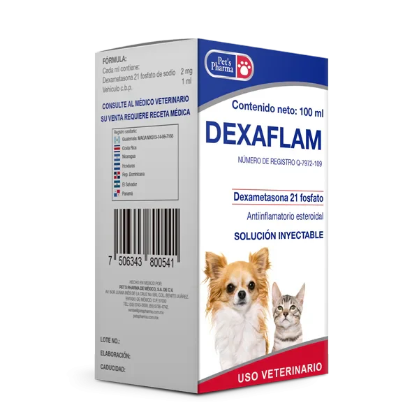 Dexaflam Solución Inyectable 100ml - Pet's Pharma