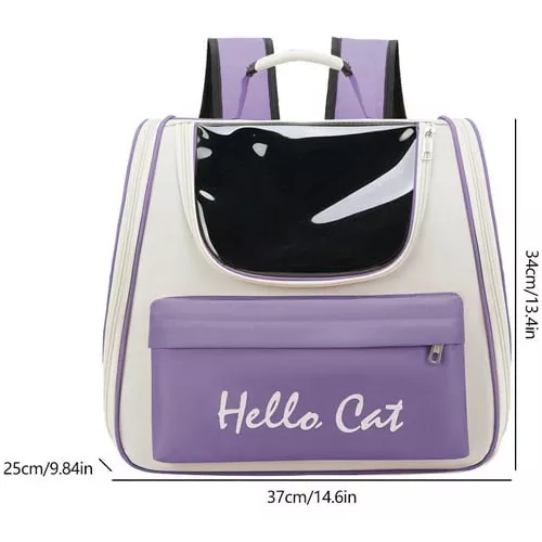 Mochila Transportadora De Viaje Para Gatos 37 * 25 *34 Cm - Imagen 2
