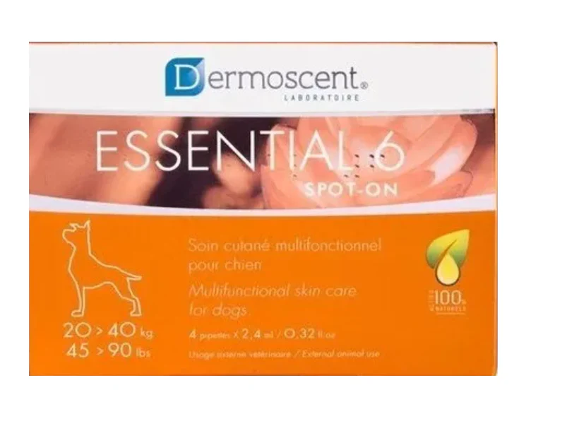 Dermoscent Essential 6 Spot-on 20 a 40 kg ( 4 pipetas 2.4 mL)