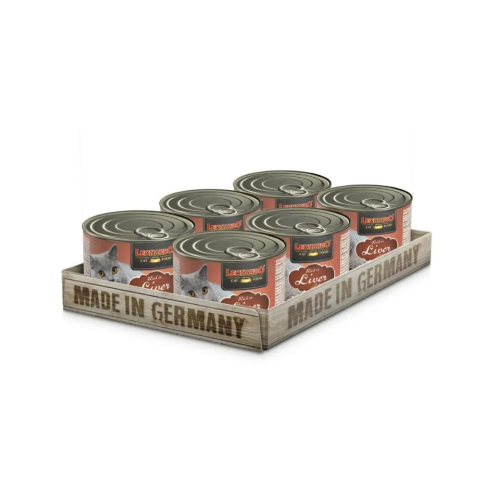 Pack 6x Leonardo Latas Quality Seleccion Hígado 200gr