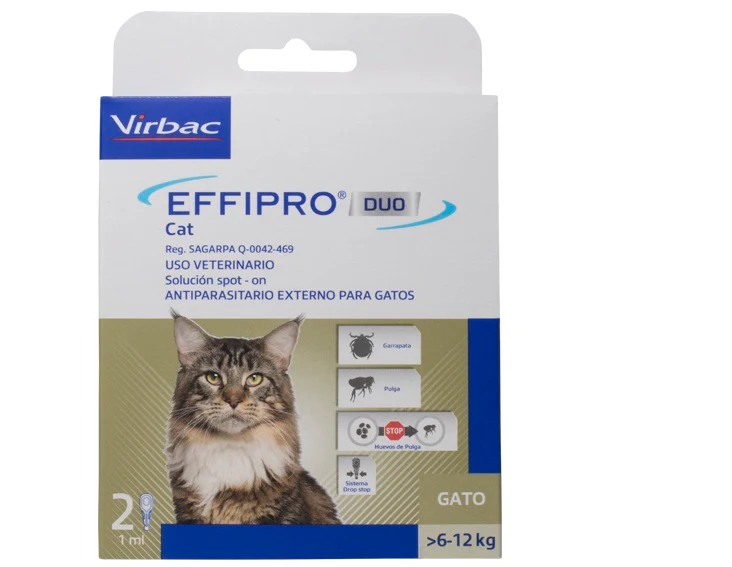 Effipro Duo Cat 2 pipetas para Gato de 6 a 12 kg ( Fipronil - Piriproxifen)