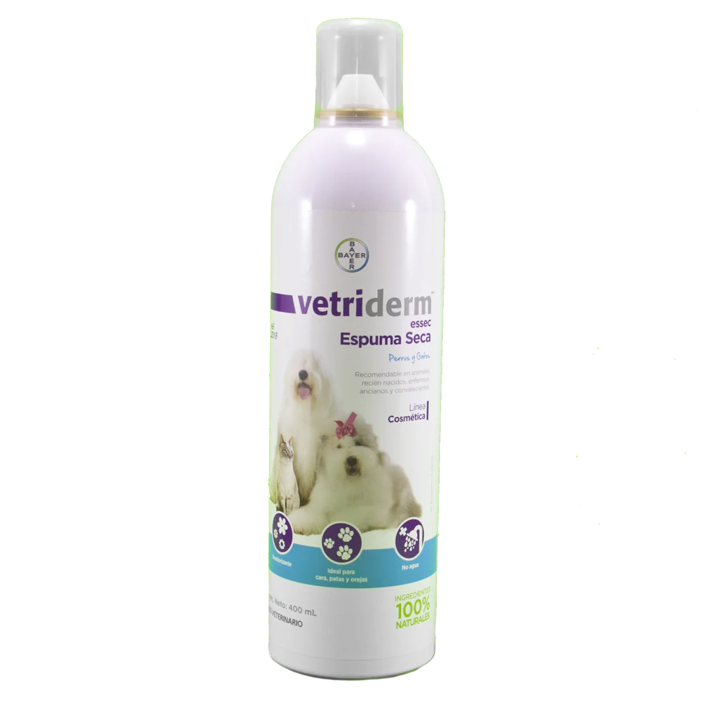 Espuma Seca Bayer Vetriderm Essec 400 Ml