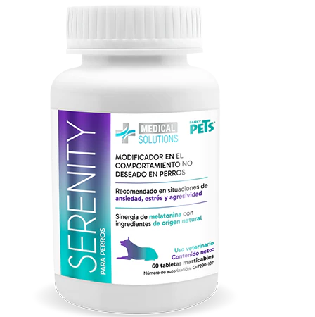 MS Serenity 60 Tabletas Masticables ( Ansiedad Estrés Agresivadad )
