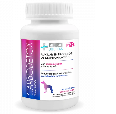 MS Carbodetox 60 Tabletas Masticables ( Carbón Activado )
