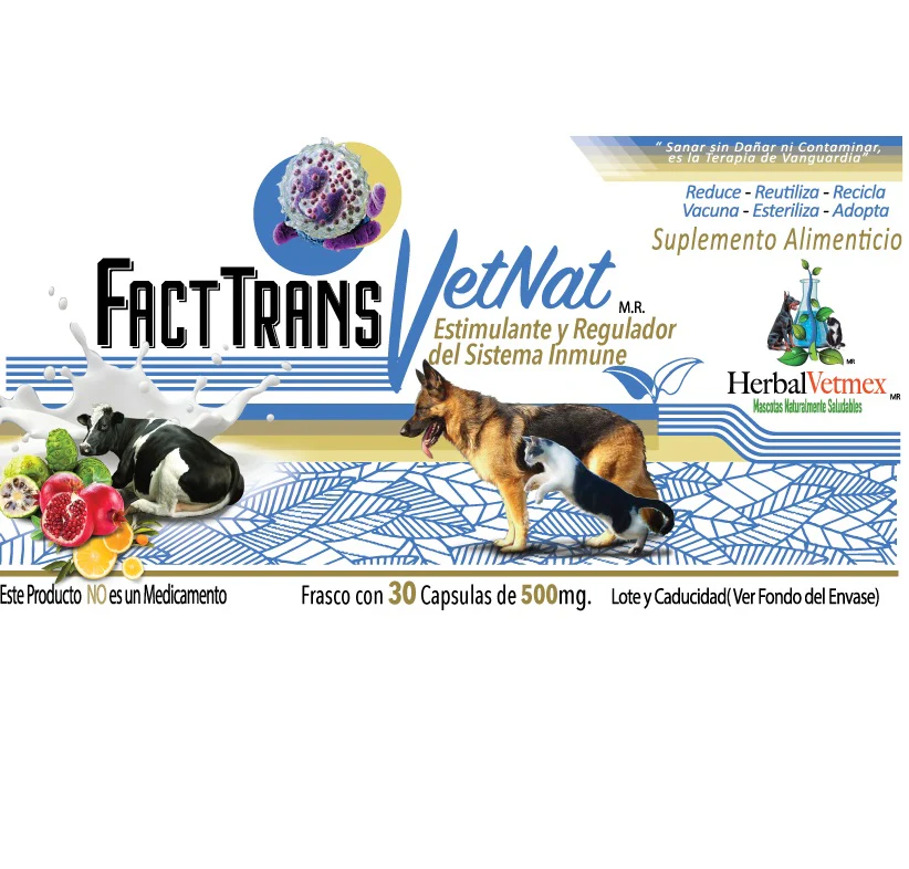 Fact Trans VetNat 30 Cápsulas ( Estimulante y Regulador del Sistema Inmune ) FactTransVetNat - Imagen 2