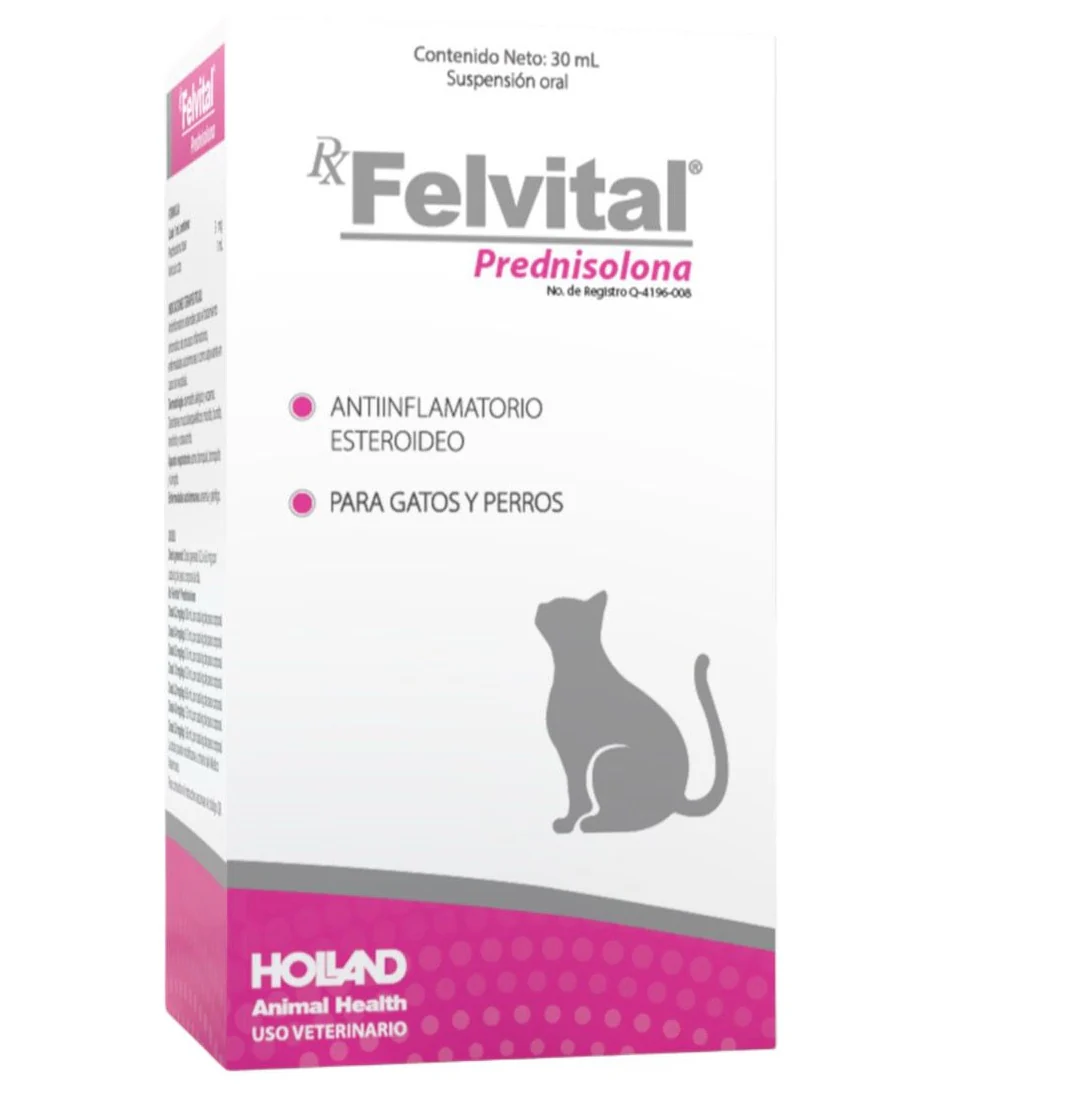 Felvital Prednisolona Suspensión Oral Gatos y Perros 30 mL