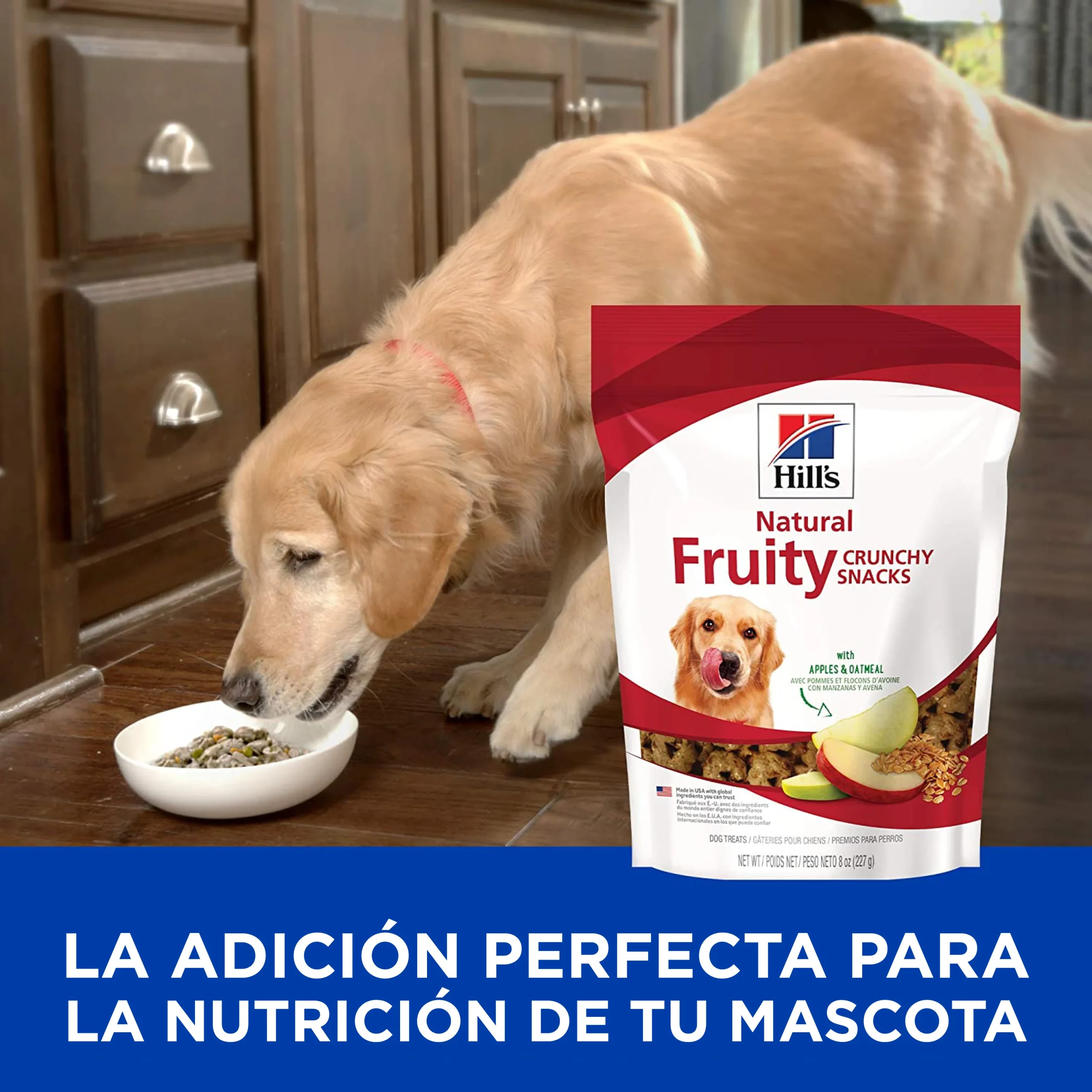 Hills Natural Fruity Crunchy Snacks Premios para Perros de Manzana Avena 230 gr Treats - Imagen 2