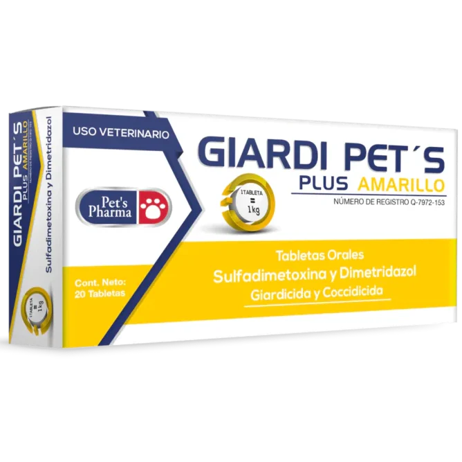 Giardi Pets Plus Amarillo 20 tabletas ( Giardipets )