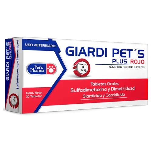 Giardi Pets Plus Rojo 20 tabletas ( Giardipets )