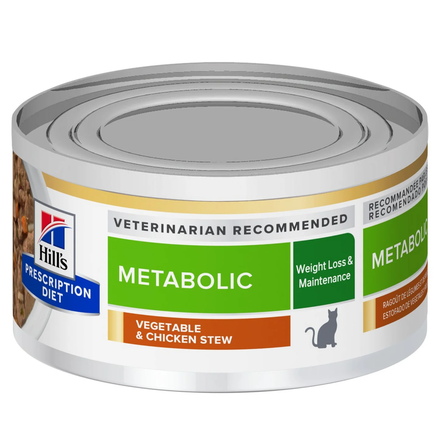 Hill's Prescription Diet Metabolic Lata Alimento Húmedo para Gatos Adultos Cuidado del Metabolismo 82gr