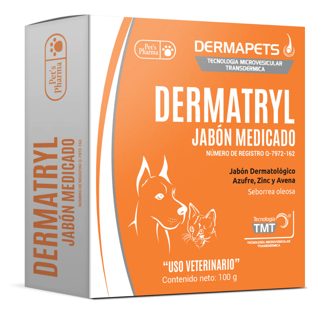 Dermatryl Medicado Jabón Dermatológico 100Gr - Pet's Pharma