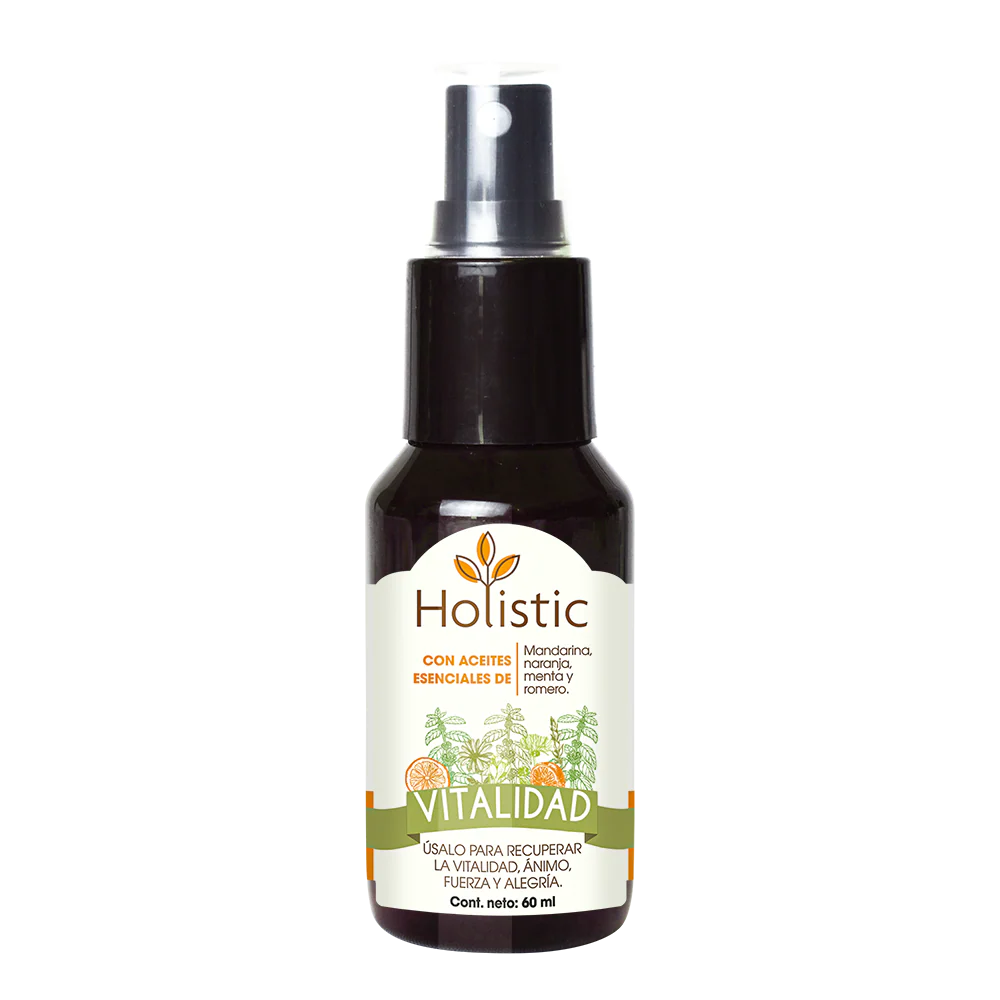 Holistic Vitalidad 60 mL (Vitalidad, Ánimo, Fuerza y Alegría ) Aromaterapia - Imagen 2