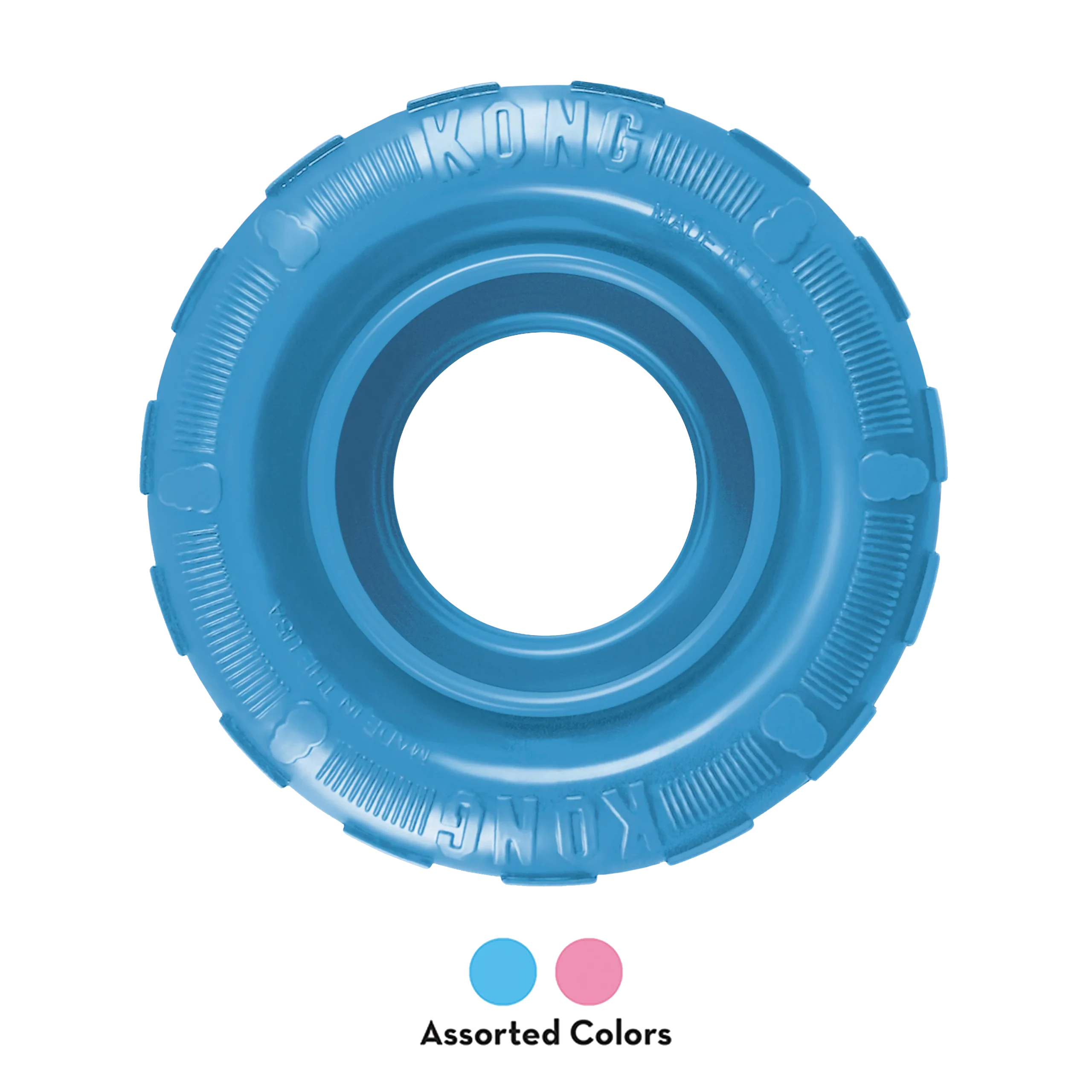 KONG Puppy Tire: Juguete de caucho para perros cachorros que estimulan la masticación y reducen el estrés