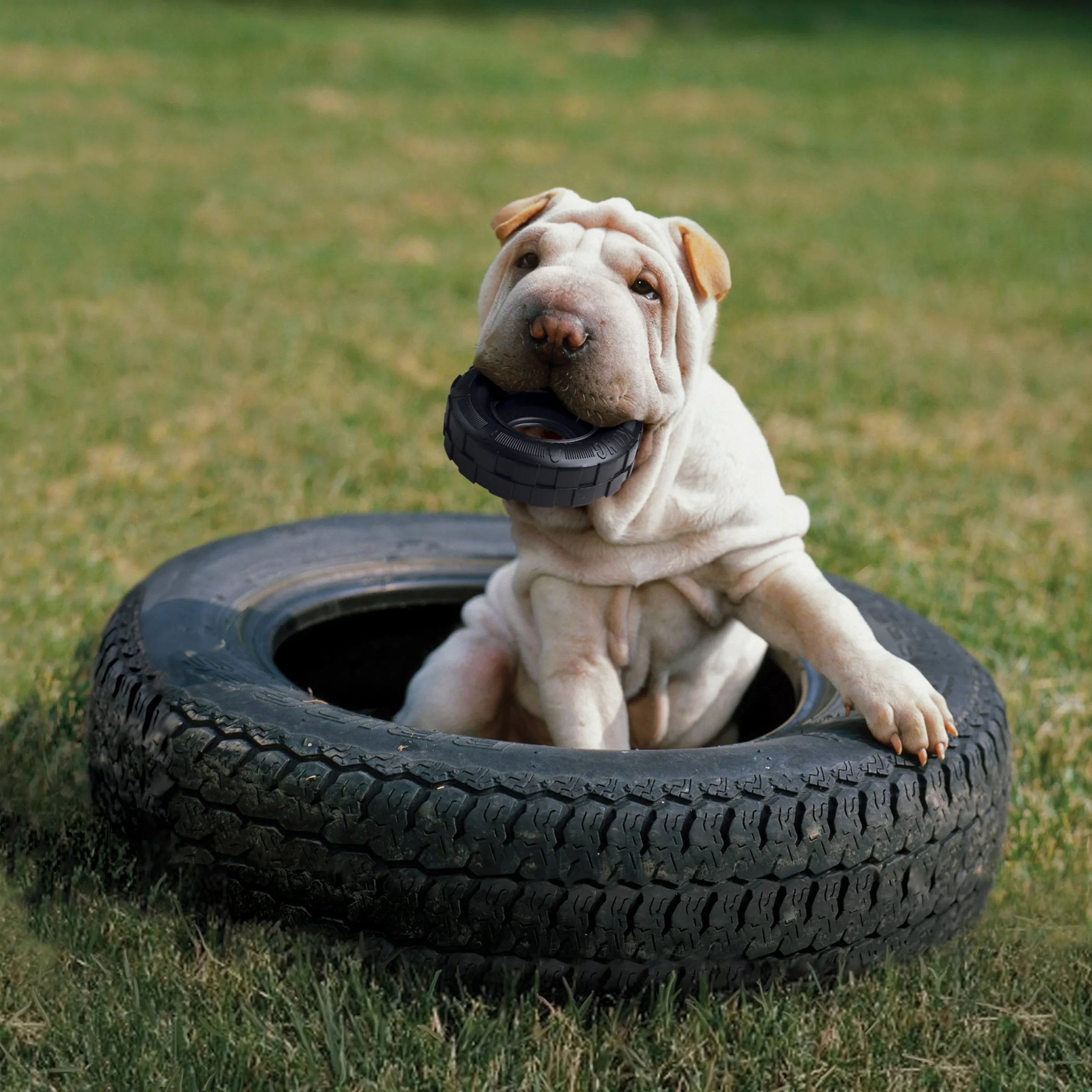 KONG Tire: El Juguete de Masticación Extremo para Cachorros y Adultos, Fomenta la Salud Oral y Reduce el Estrés - Imagen 2