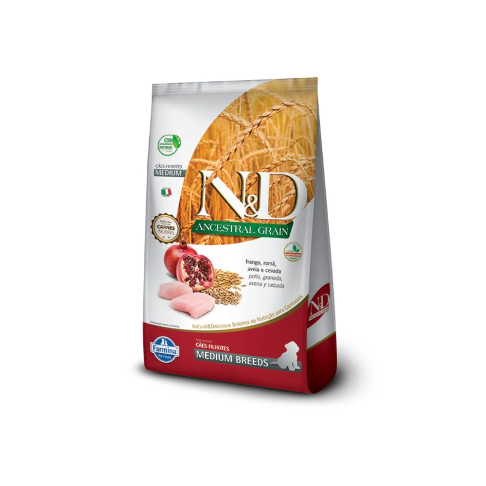 N&D Ancestral Perro Cachorro Raza Mediana Pollo 10,1 Kg - Imagen 2