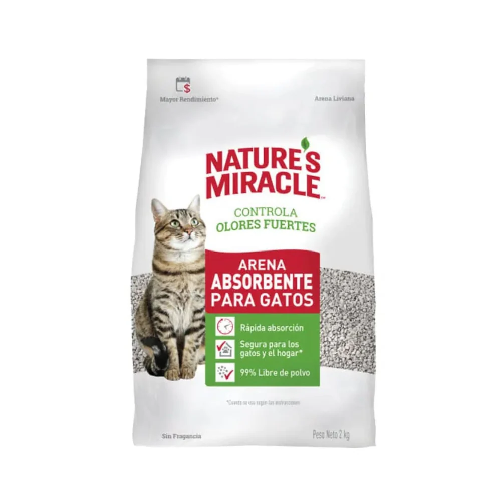 Natures Miracle Arena Absorbente Para Gatos 2 Kg