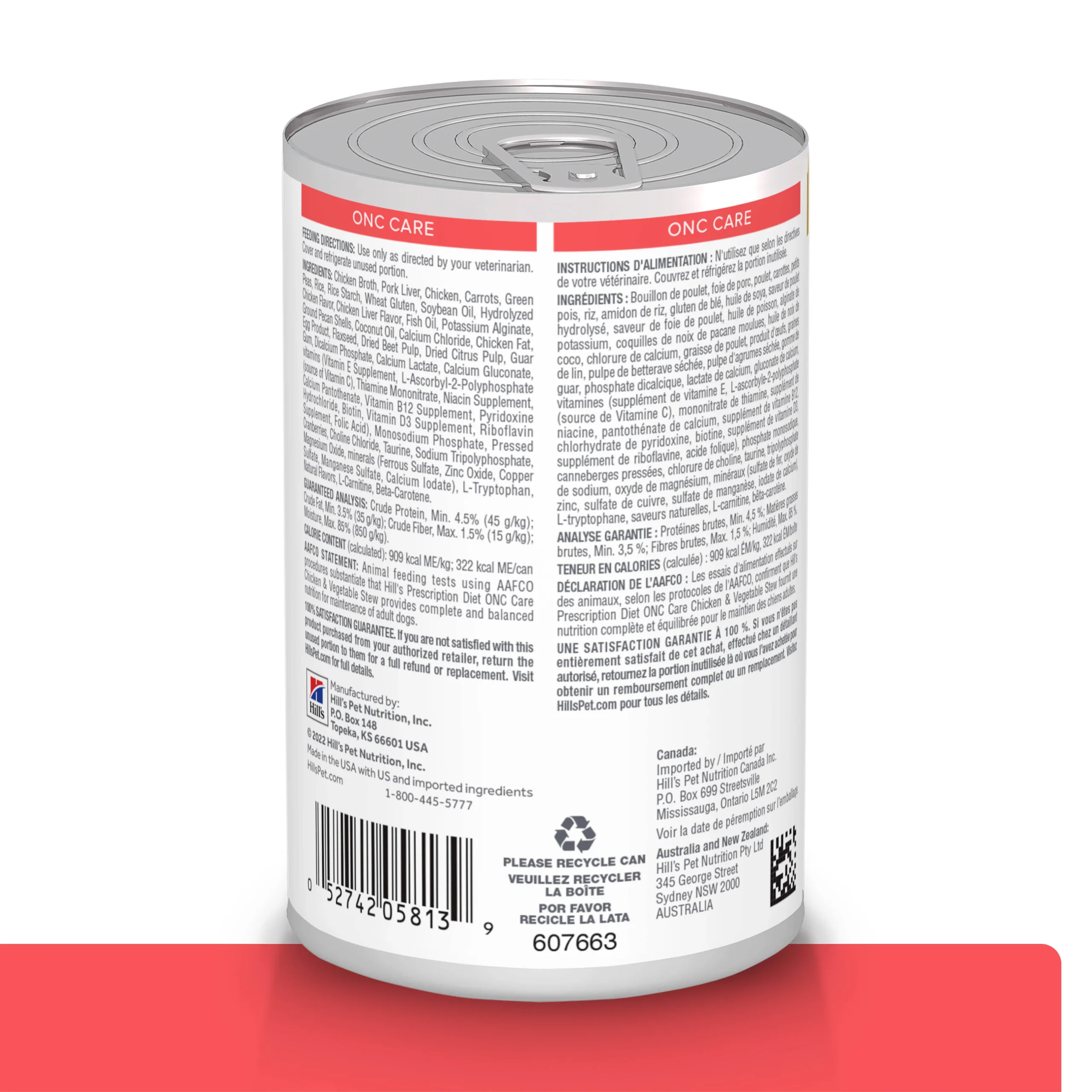 Hill's Prescription Diet ONC Care Nutrición y Apoyo de Recuperación Alimento Húmedo para Perro diagnosticado con cáncer 354 g - Imagen 3