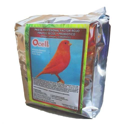 Ocell Alimento Aves Canarias Pasta Profesional Factor Rojo 1kg - Imagen 4