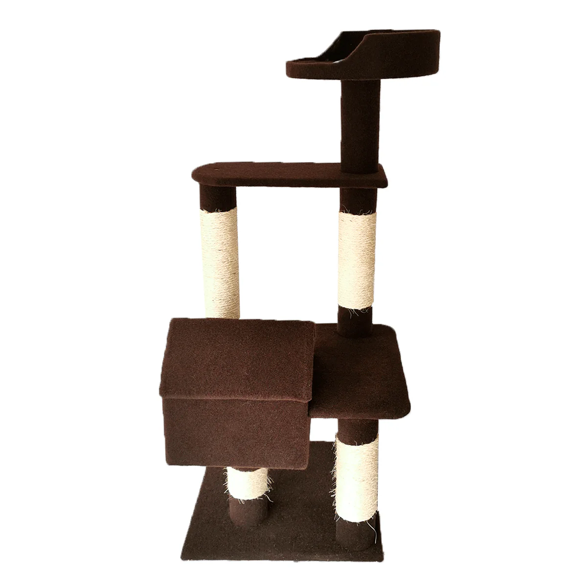 MyA Mueble Árbol Rascador para Gatos con Casa y Cama, Torre Grande 123 cm - Imagen 6