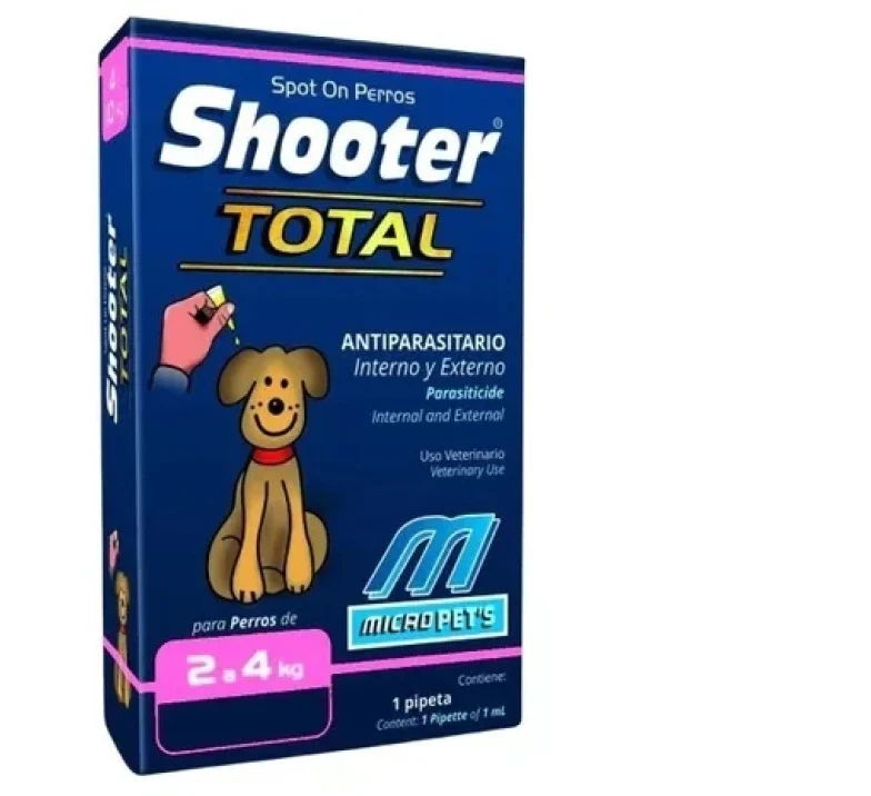 Shooter Total Perros 2-4 kg ( Pipeta parásitos internos - externos)
