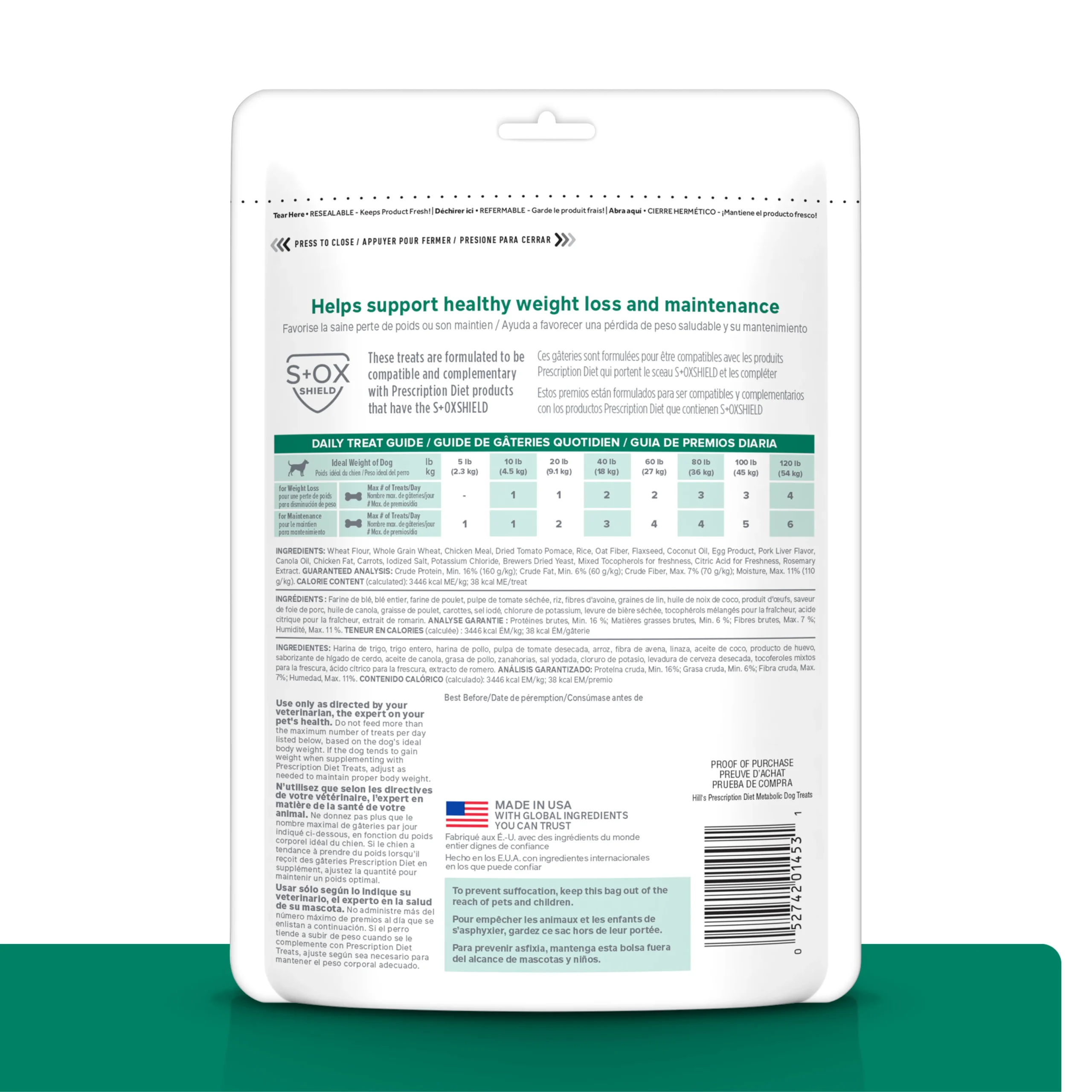 Hill's Prescription Diet Premios Metabolic Control de Peso para perro 356gr - Imagen 3