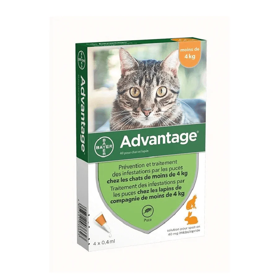 Advantage Gato Hasta 4kg (0.4ml)