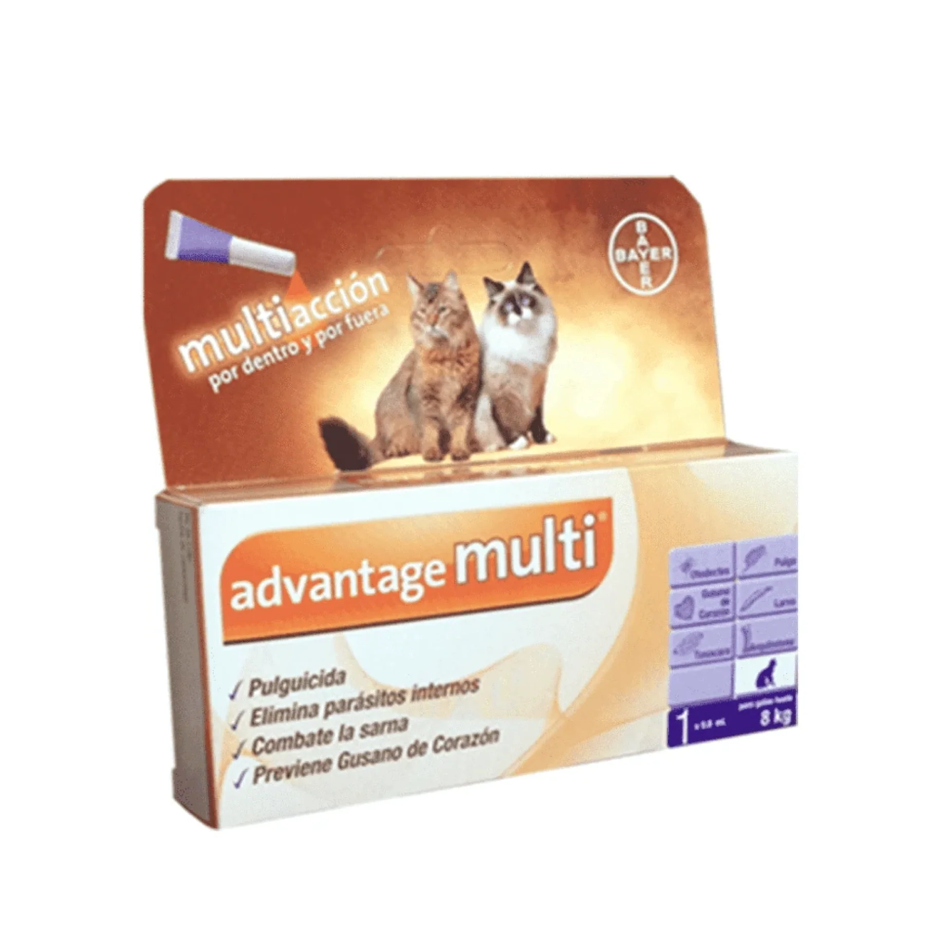 Advantage Multi Gato - Antipulgas Parasitos Sarna en Gatos - Imagen 2